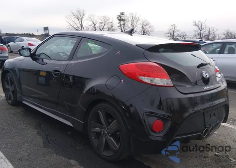 2013 Hyundai Veloster Turbo W/Black из США, поврежденный, VIN KMHTC6AE0DU156387